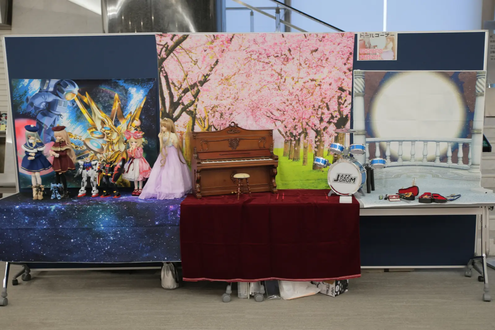 第2回演奏会で設置された展示と撮影ブース全景